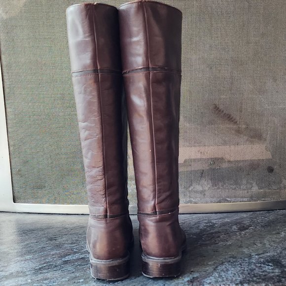 Santana Canada Cognac Leather Riding Boots Size 7.5M - Picture 9 of 15